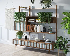 заказать Стеллаж "Bruni print 1" с ящиками арт BR-20/print_1 в интернет-магазине