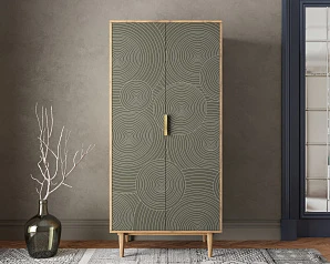 купить стильный Шкаф малый двухстворчатый "Line" R24/browngrey