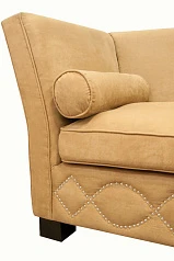 стильный Прямой диван 3 места арт-деко Volte коричневый