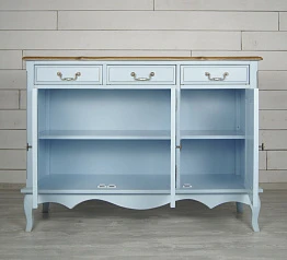 купить Комод "Leontina Blue" (3 ящика и 3 двери) арт ST9344B