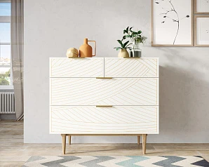 купить красивый Комод с четыремя ящиками "Line" LN14/GR1/beige