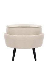 Пуф Pearl Adorn Beige на черных ножках на заказ