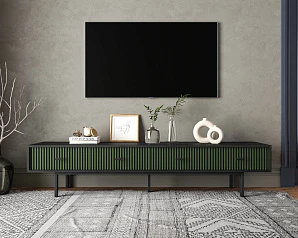 купить красивый Комод с четырьмя ящиками под TV "Emerson" арт EM06/green/L