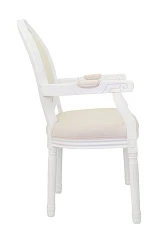 заказать Мягкий стул с подлокотниками Volker Arm Beige and White в интернет-магазине