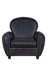 заказать стильные Кресло кожаное широкое Flog черное