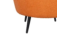 Низкое кресло ракушка Pearl Orange Boucle на черных ножках в интернет-магазине