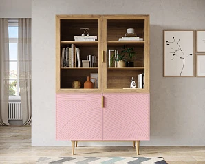 фото Буфет с двумя дверками "Line" LN11/GR1/pink