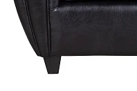 фото Кресло кожаное широкое Flog черное в интерьере