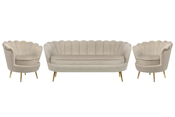купить стильный Комплект кресел и дивана ракушка Pearl Triple Taupe