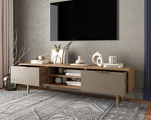 купить Комод "Line" с нишей низкий под TV R27/beige в интернет-магазине