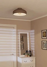 900359 Потолочный светильник MOGANO, 1x60W, E27, H175, ?400, сталь, мокко в интернет-магазине