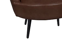 Низкое кресло ракушка Pearl Brown V2 на черных ножках в интернет-магазине