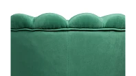 Низкое кресло ракушка Pearl Green V2 на черных ножках