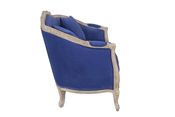 фото Дизайнерский двухместный диван Darcy 2 ампир синий