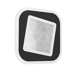 купить стильные 901239 Светодиодный потолочный светильник  MACCHIONI, 12W(LED), 200x200, сталь, пластик, черный, белый/ пластик с эфф. хрусталя, белый, 4000K, 1560lm