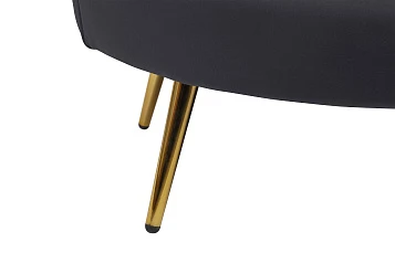 Трехместный диван ракушка Pearl Triple Black в интерьере