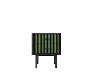 купить красивые Тумбочка с двумя ящиками "Emerson" арт EM16/green/L в интернет-магазине