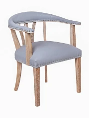 красивый Мягкий стул с подлокотниками Tanner Gray Leather