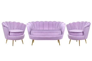 фото Комплект кресел и дивана ракушка Pearl Double Purple
