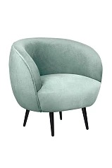 фото Мягкое кресло Benee Green на черных ножках в интерьере