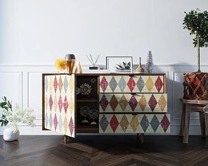 купить Комод "Bruni print" с ящиками и дверкой арт BR-02P в интернет-магазине