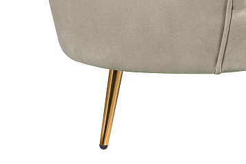 стильный Диван ракушка для гостиниц Pearl Triple Taupe