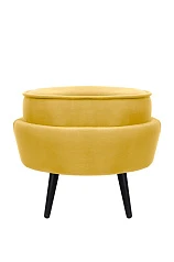 купить Пуф Pearl Adorn Yellow на черных ножках