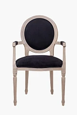 Мягкий стул с подлокотниками Delo Arm Black Velvet в интернет-магазине