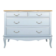 купить стильный Комод «Leontina Blue» на 4 ящика арт ST9315B