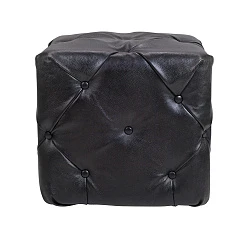 купить красивые Дизайнерский пуф Amrit Black Leather