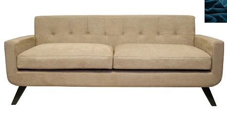 красивый Диван скандинавский на ножках Uter синий в интернет-магазине