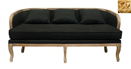 Диван ретро Nora желтый в интернет-магазине