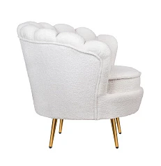 Низкое кресло ракушка Pearl цвет белый на заказ в интернет-магазине