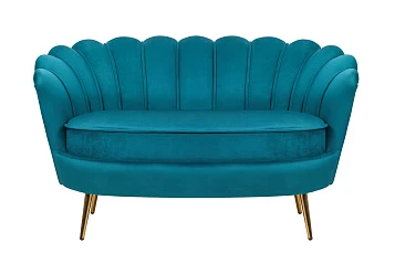 Диван ракушка Pearl Double Marine Velvet в интерьере