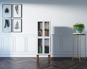 купить красивые Шкаф-витрина "Andersen" с рифлеными стеклами арт AN14