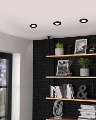 900752 Комплект встраиваемых светильников PENETO, 3X4,6W (GU10), ?87, сталь, черный на заказ в интернет-магазине