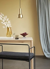 фото БАНКЕТКА СО СПИНКОЙ HUBSCH, ТКАНЬ / МЕТАЛЛ, ЧЕРНЫЙ