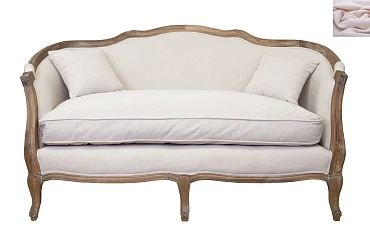 купить стильный Двухместный диван ампир Darcy 2 цвет розовый в интернет-магазине