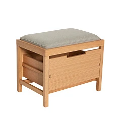 красивые БАНКЕТКА BIFI HUBSCH, СВЕТЛО - СЕРЫЙ / НАТУРАЛЬНЫЙ в интернет-магазине