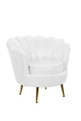 заказать Низкое кресло ракушка Pearl White