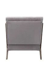 фото Низкое кресло с деревянными подлокотниками Mody Grey серый