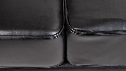 красивый Кожаный диван лофт Karo V2 черный