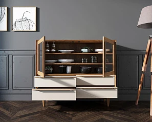 Буфет "Bruni white" низкий арт BR34WH на заказ в интернет-магазине
