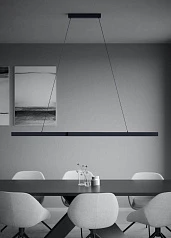 заказать стильные 390368 Люстра диммируемая MONTEBUONO, 2X10W (LED), 3000K, 2600lm, L1800, B65, H1500, сталь, анодированный черный/пластик, белый