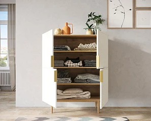 Большой комод с четырьмя дверками "Line" LN03/GR1/beige в интернет-магазине