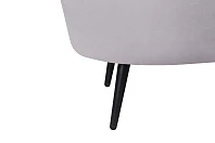 Низкое кресло ракушка Pearl Grey на черных ножках в интернет-магазине