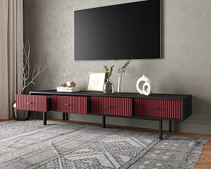 красивый Комод с четырьмя ящиками под TV "Emerson" арт EM06/red/L