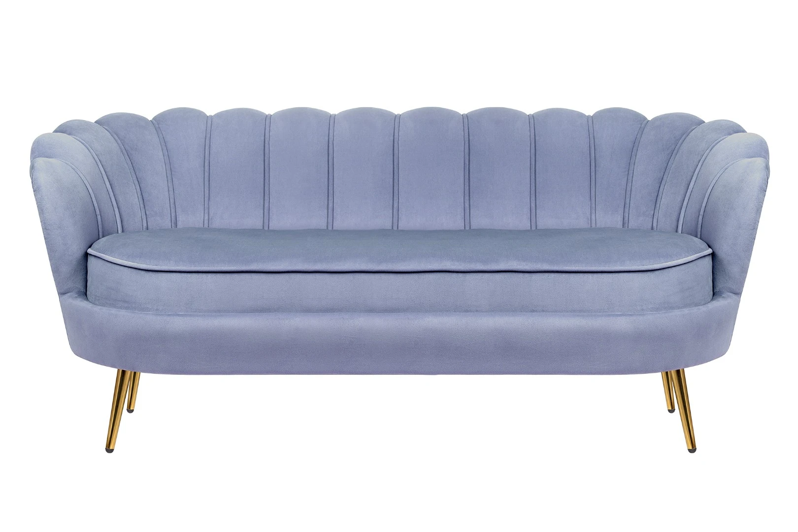 стильный Трехместный диван ракушка для гостиниц Pearl Triple Blue на заказ