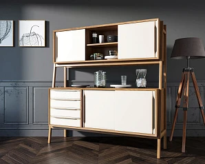 красивый Буфет "Bruni white" широкий арт BR37WH на заказ