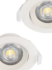 стильные 32896 Комплект светодиодных встраиваемых светильников регулируемых SARTIANO, 3х5W(LED), 3х470lm, ?90, ET45, плас